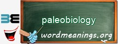 WordMeaning blackboard for paleobiology